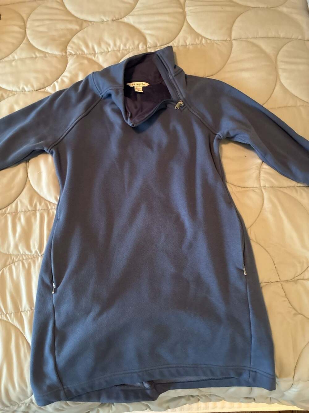 Athleta Cozy Karma Asymmetrical Sweatshirt Dress Sz S A707
